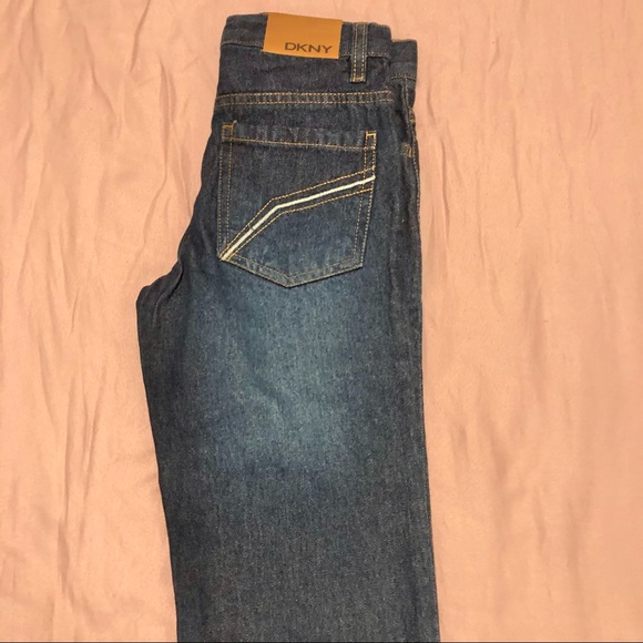 DKNY 3 Piece Set Dark Blue Jeans, Red T-Shirt Long Sleeve Shirt Size 6 Boys - Picture 10 of 12